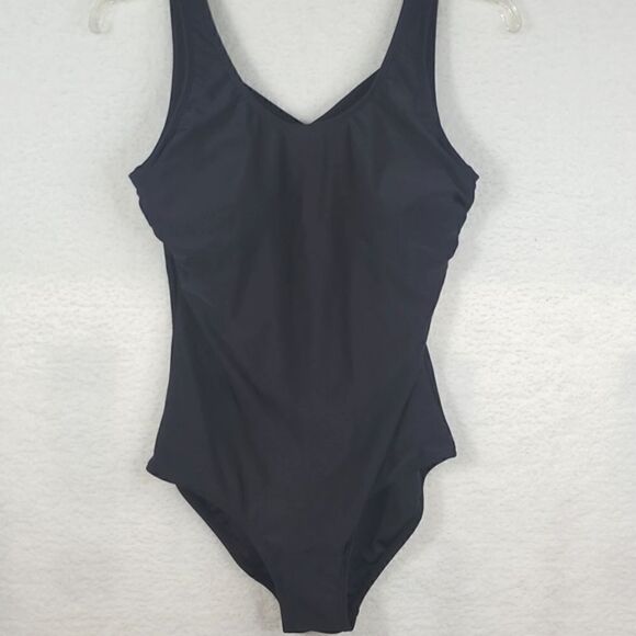 Crisscross Black One piece Swimsuit Size Medium - Picture 3 of 16